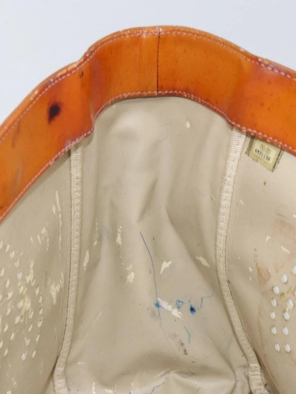 CHANEL Chain Tote Bag Patent leather Orange Silver CC Auth 169018 - Picture 13 of 16